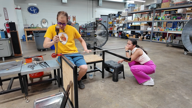 Story image: Milford glass studio heats up creativity 
