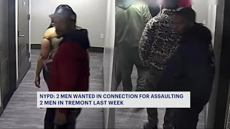 Story image:  NYPD: 2 men wanted for assaulting 2 other men in Tremont