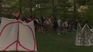 Pro-Palestinian encampment remains at SUNY New Paltz campus