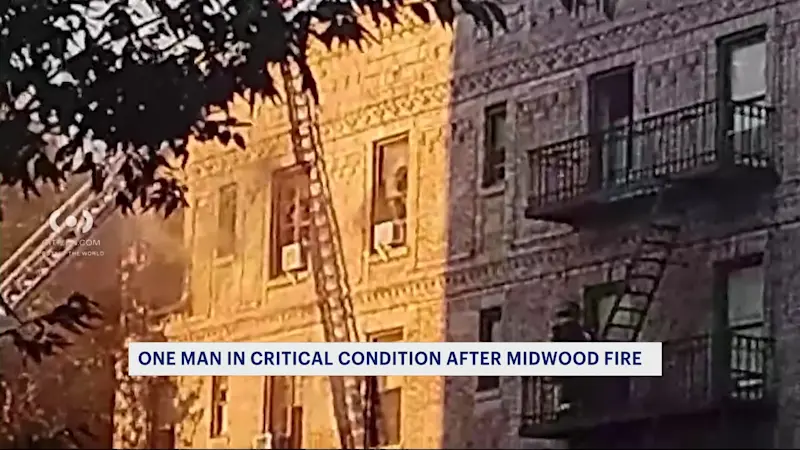 Story image: 1 person critically injured, 1 firefighter hurt in Midwood fire