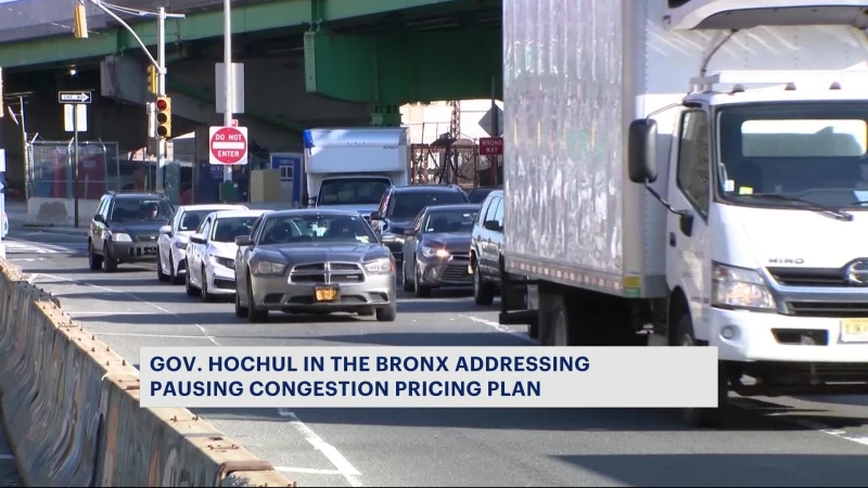 Story image: Gov. Hochul weighs in on congestion pricing pause