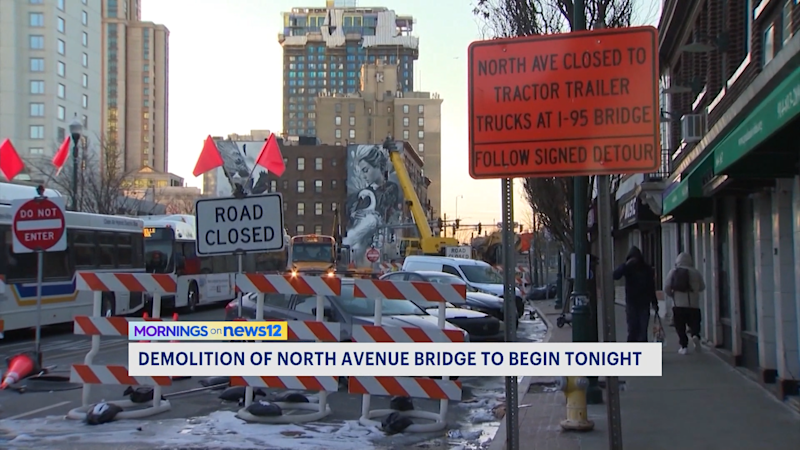 Story image: North Avenue bridge demolition to begin tonight in New Rochelle, expect overnight lane closures on I-95
