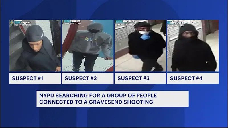 Story image: 4 people wanted in Gravesend shooting 