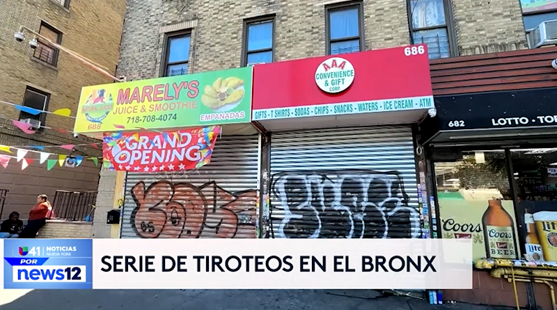 Story image: Univision 41 News Brief: Serie de Tiroteos en el Bronx