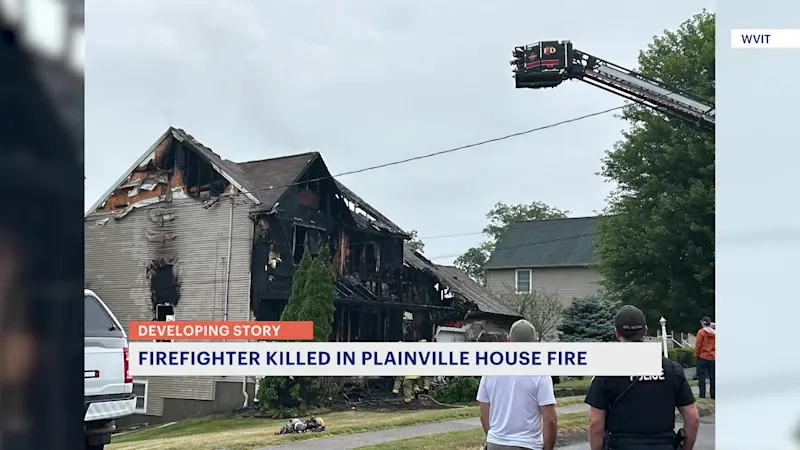 Story image: Plainville firefighter dies from injuries after battling house fire