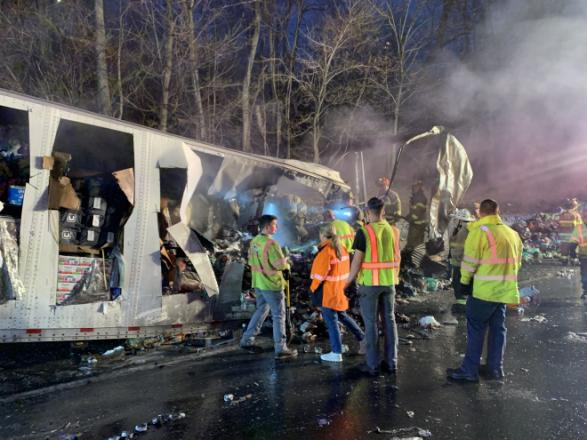 Story image: Seven‑hour slowdown ends as Thruway reopens after early‑morning truck fire