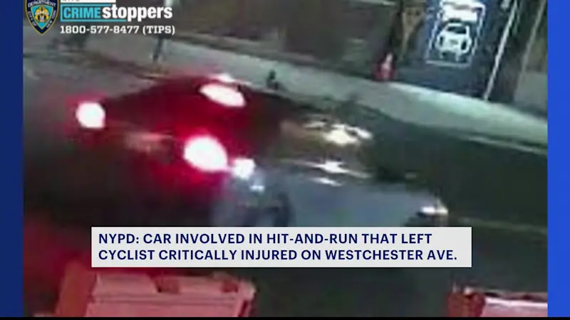 Story image: NYPD releases photos of car involved in Longwood cyclist hit-and-run