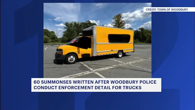 Story image: Woodbury police issue 60 summonses during enforcement detail for trucks 