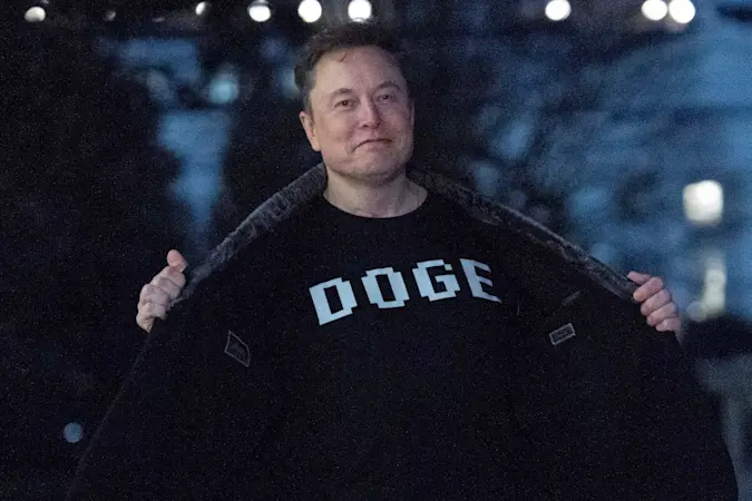 Story image: Elon Musk leaving Trump administration after leading effort to slash federal government