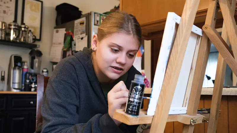 Story image: New Jersey middle school student advances in national art contest, raises funds for blood cancer research