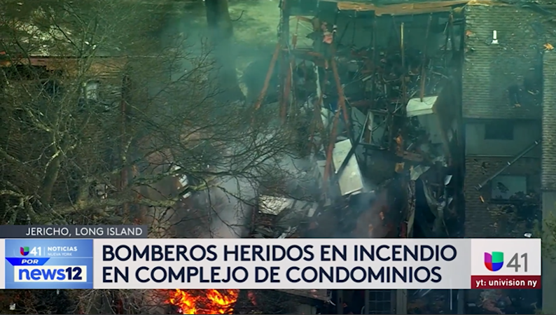 Story image: Univision 41 News Brief: Bomberos heridos en incendio en complejo de condominios