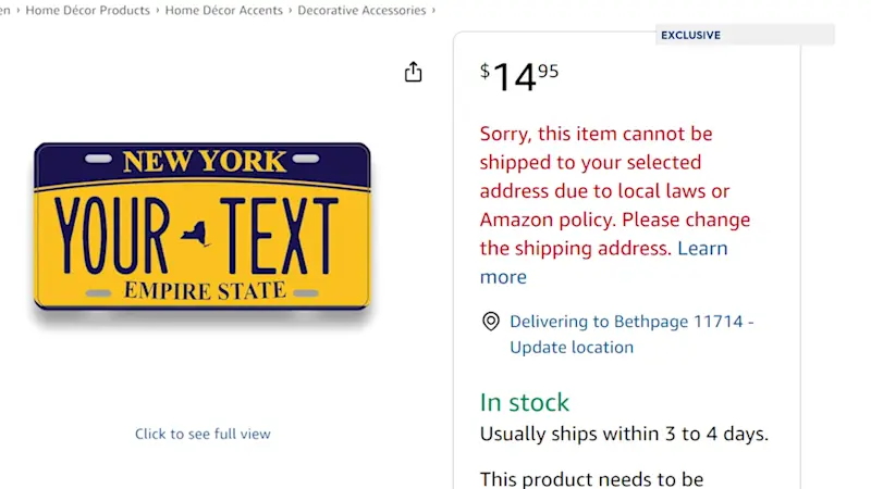 Story image: Exclusive: News 12 investigation sparks AG’s crackdown on fake license plate vendors