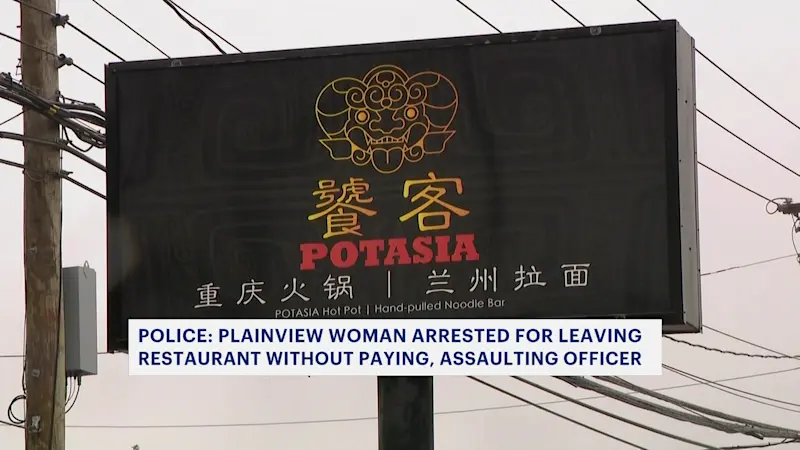 Story image: Police: Plainview woman left restaurant without paying, assaulted officer
