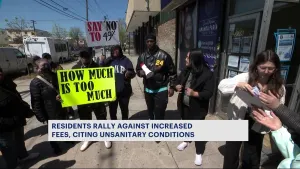 Jamie Towers residents rally against increased rent, citing unsanitary conditions