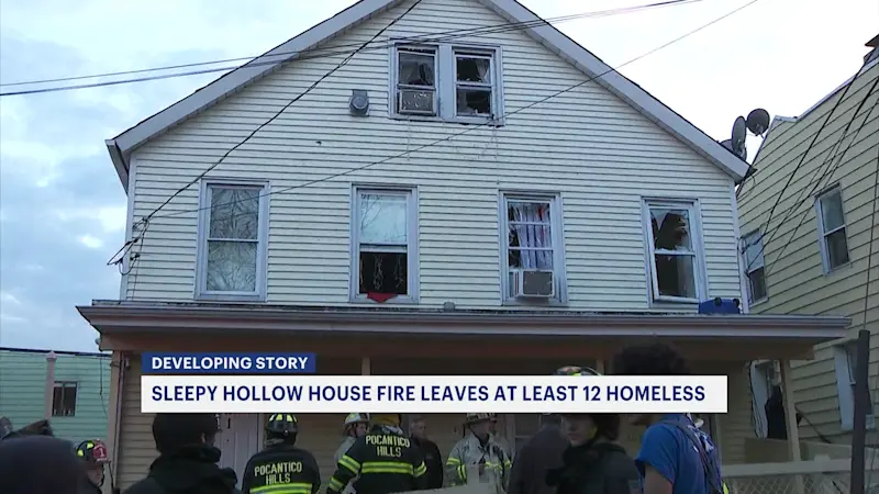 Story image: Officials: An estimated 12 people homeless following Sleepy Hollow fire