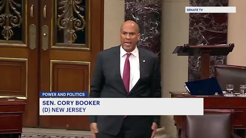 Story image: Booker criticizes fellow Democrats for being complicit in Trump’s agenda