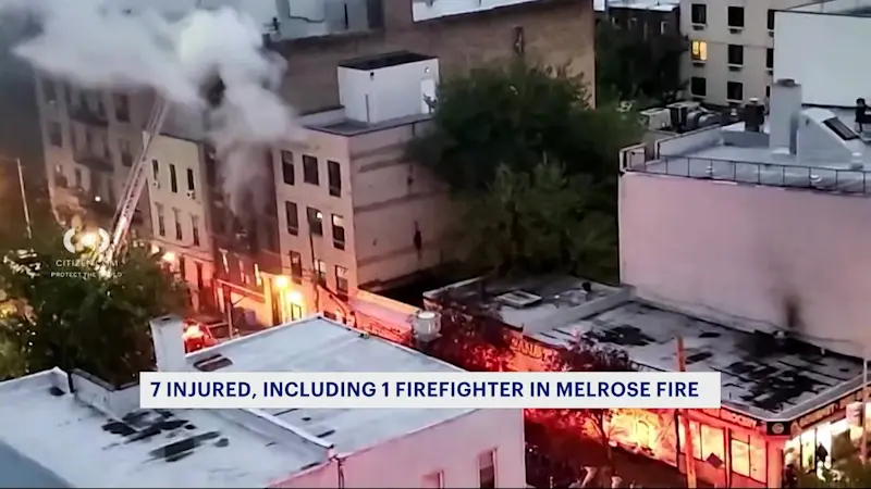 Story image: 7 injured, including 1 firefighter, after fire in Melrose building