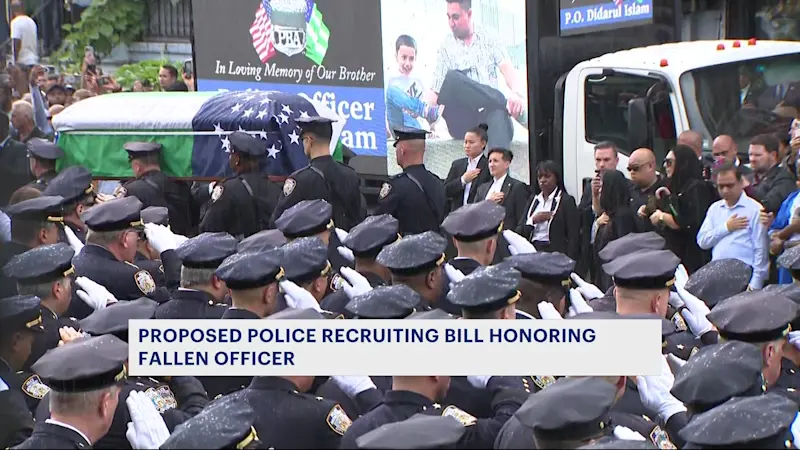 Story image: Police recruiting bill proposed in remembrance of fallen NYPD officer
