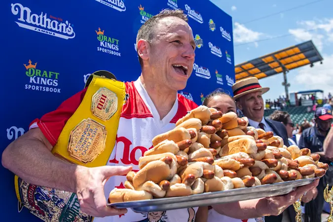 Story image: Joey 'Jaws' Chestnut to return to Coney Island hotdog eating contest after contract dispute