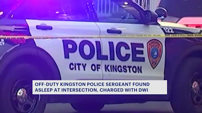 Story image: Off-duty Kingston police sergeant allegedly found asleep behind the wheel, arrested for DWI