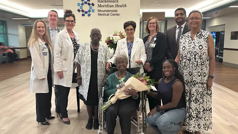 Story image: Jersey Proud: Former Mountainside nurse returns to hospital to celebrate 98th birthday