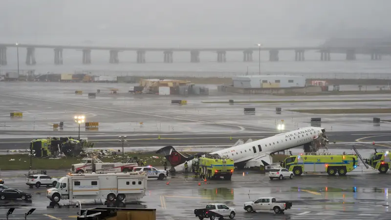 Story image: Pilot, copilot killed in collision between jet and fire truck at LaGuardia Airport