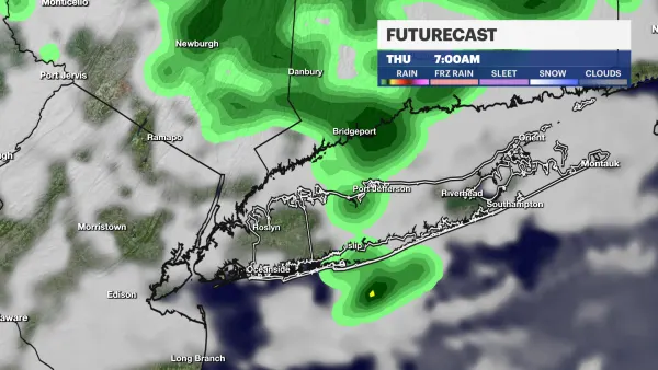 Some showers, possible thunder overnight into Thursday