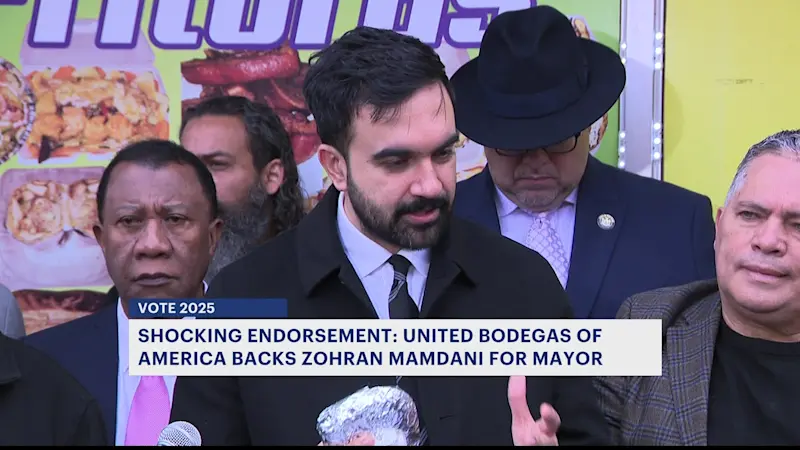 Story image: Surprising endorsement: United Bodegas of America endorses Zohran Mamdani for NYC mayor