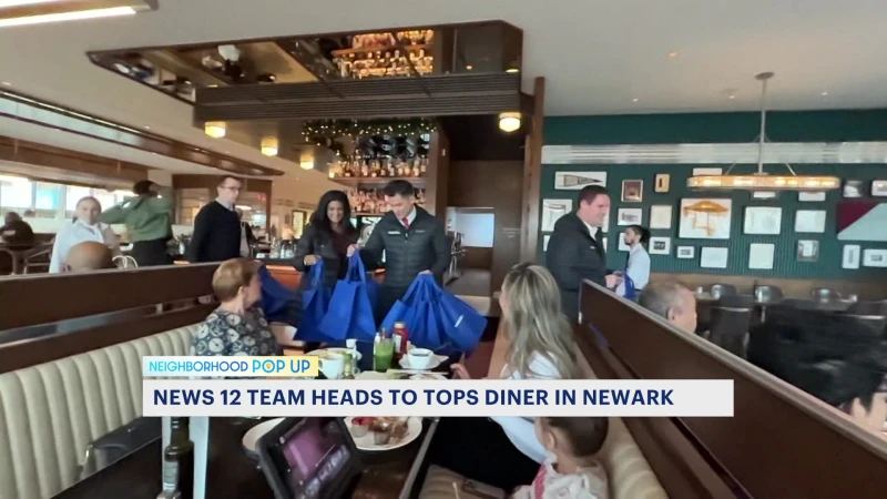 Story image: Neighborhood Pop Up: News 12's morning team heads to Tops Diner in East Newark