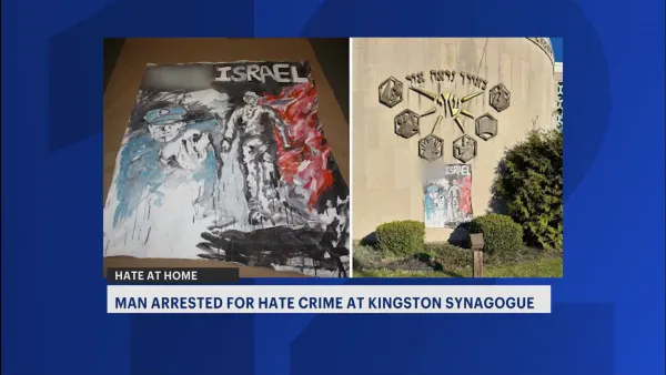 Man arrested for hate crime at Kingston synagogue