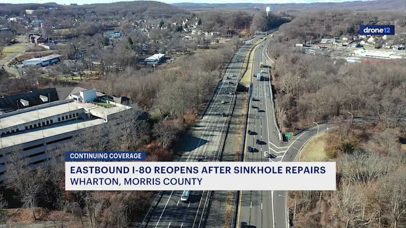 Story image: Eastbound I-80 reopens after emergency sinkhole repairs