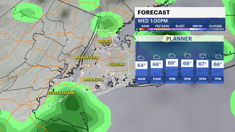 Story image: Cooler and breezy day for Brooklyn; spotty showers arrive late tonight