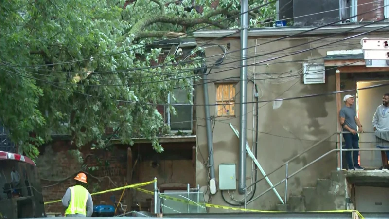 Story image: Fallen tree damages Haverstraw clothing store
