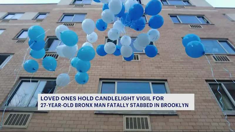 Story image: Bronx family holds vigil for 27-year-old victim fatally stabbed in Brooklyn