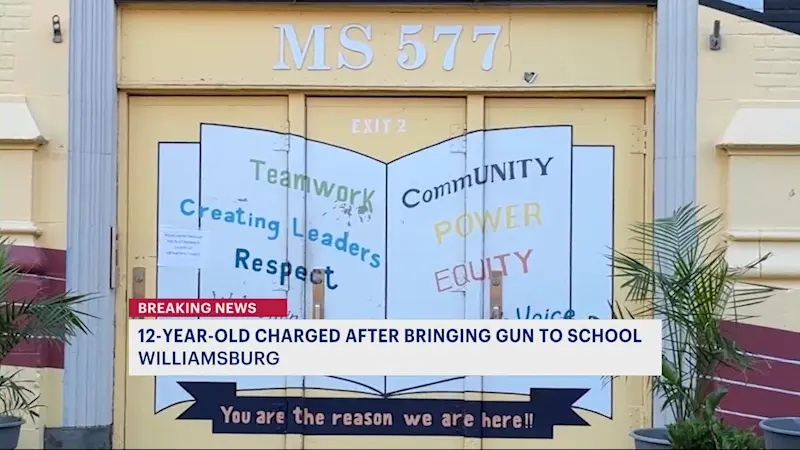 Story image: NYPD: 12-year-old found with gun at Williamsburg school faces weapons charges