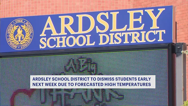 Story image: Ardsley schools to dismiss early all next week due to heat