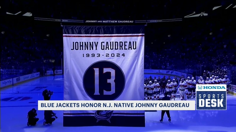 Story image: For Johnny and Matthew: Blue Jackets play their home opener with Gaudreau brothers in mind