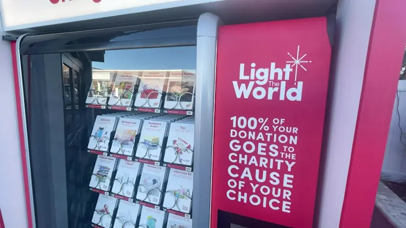 Story image: ‘It’s a wonderful way to give.’ Vending machine helps people in need for the holiday season