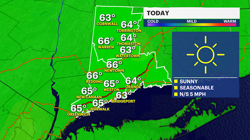Story image: Mild and dry weekend in Connecticut