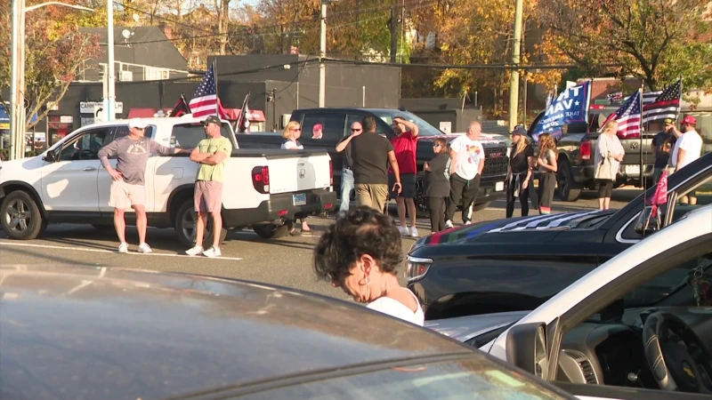 Story image: Trump supporters hold convoy in Westchester to mark his victory