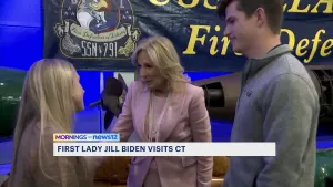 First lady Jill Biden visits Groton, meets with military families
