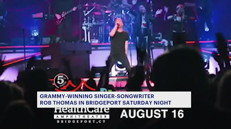 Story image: 'They're all like home shows.'  Rob Thomas to perform in Bridgeport Saturday 