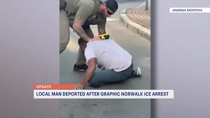 Story image: Norwalk man deported to Mexico after viral ICE arrest caught on camera