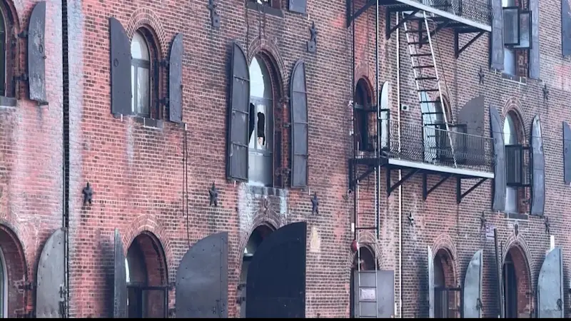 Story image: Red Hook warehouse building at risk of collapsing after massive fire