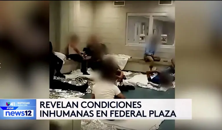 Story image: Univision 41 News Brief: Revelan condiciones inhumanas en federal plaza