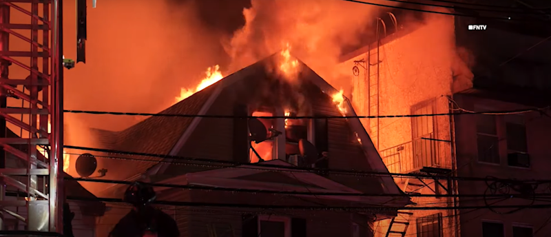 Story image: Officials: Over 60 displaced by 4-alarm fire in Newark