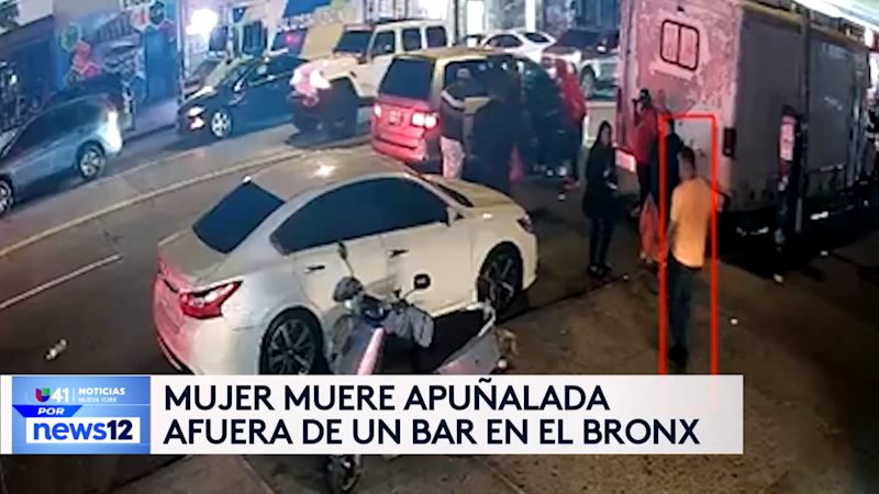 Story image: Univision 41 News Brief: Mujer muere apunalada afuera de un bar en el Bronx