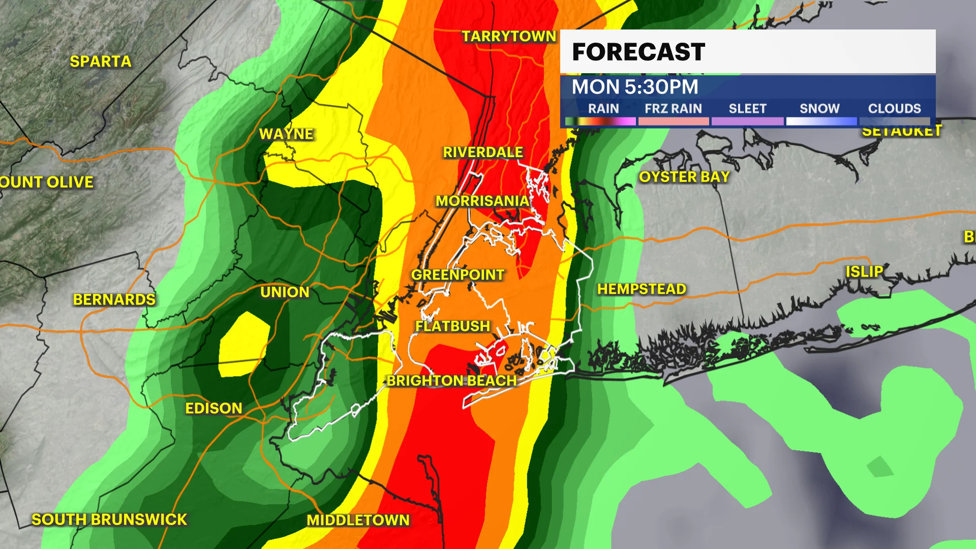 Storm Watch: Severe storms possible with heavy rain, strong wind and hail across New York City