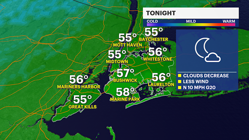 Story image: Cold temperatures return with no rain expected for Brooklyn