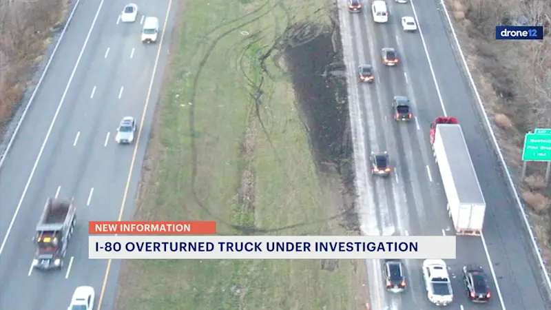 Story image: Crash in Fairfield Township covers I-80 in non-hazardous ‘sludge’ 